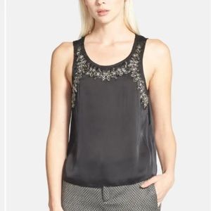 Chelsea28 Crystal Beaded Cropped Tank